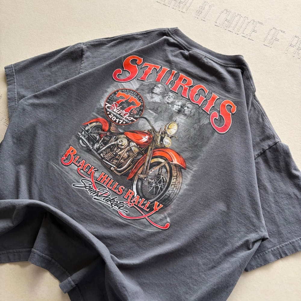 Y2K Hot Leathers Sturgis Motorcycle Rally T-shirt